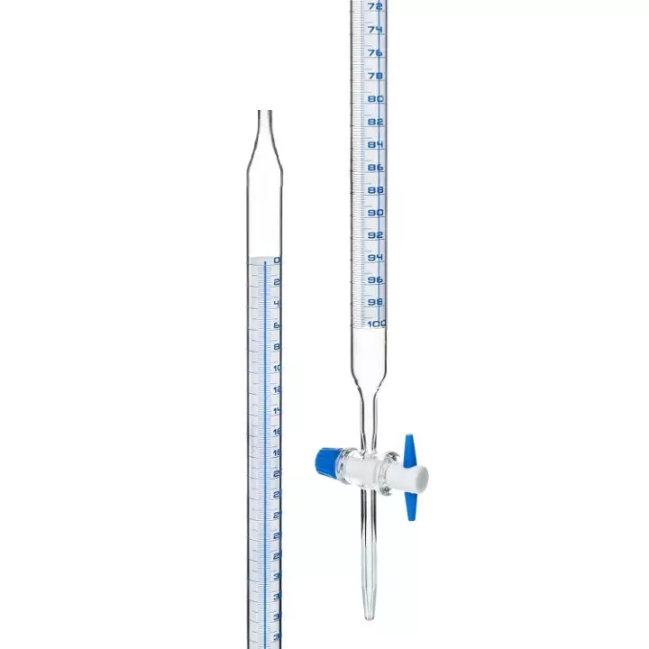 ABGIL Borosilicate Glass Burette Gas Boyle‟s Law Graduated with Zero at Closed End with Stopcock 100 ml Capacity, ABG3426