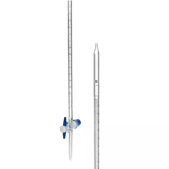 ABGIL Borosilicate Glass Burette Gas Boyle‟s Law Graduated with Zero at Closed End with Stopcock (Capacity: 5 - 100 ml)