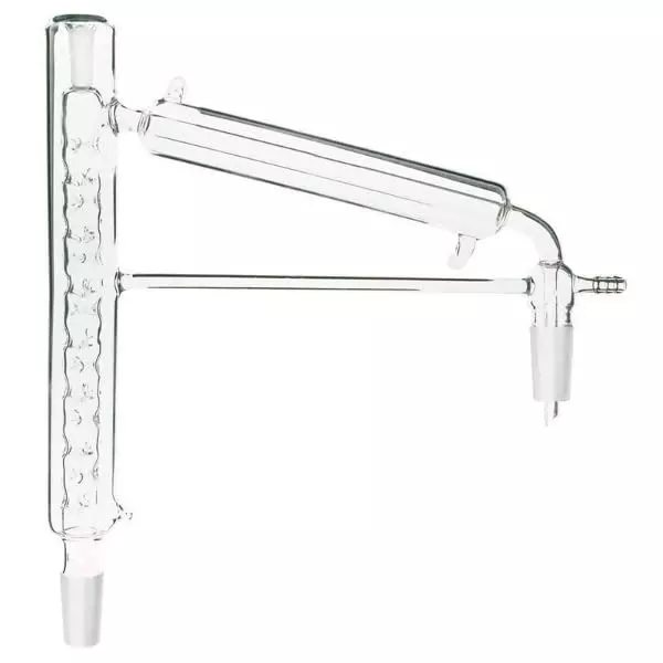 ABGIL Borosilicate Glass Distillation Heads, jacketed, vigreux, Cone Size B-24(24/29), Column Height 500 mm, ABG1403