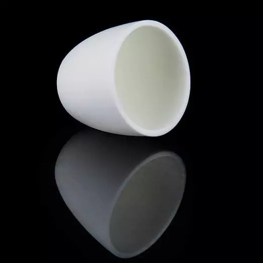 Bysafe 25 ml Alumina Crucible, High Temperature Resistant 1750°C, White Ceramic Body, 57-XY5Q-V4MY