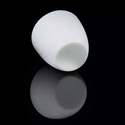 Bysafe 25 ml Alumina Crucible, High Temperature Resistant 1750°C, White Ceramic Body, 57-XY5Q-V4MY