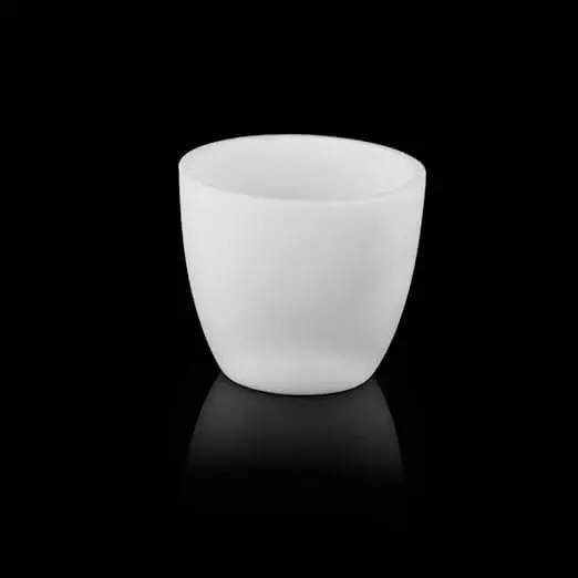 Bysafe 25 ml Alumina Crucible, High Temperature Resistant 1750°C, White Ceramic Body, 57-XY5Q-V4MY