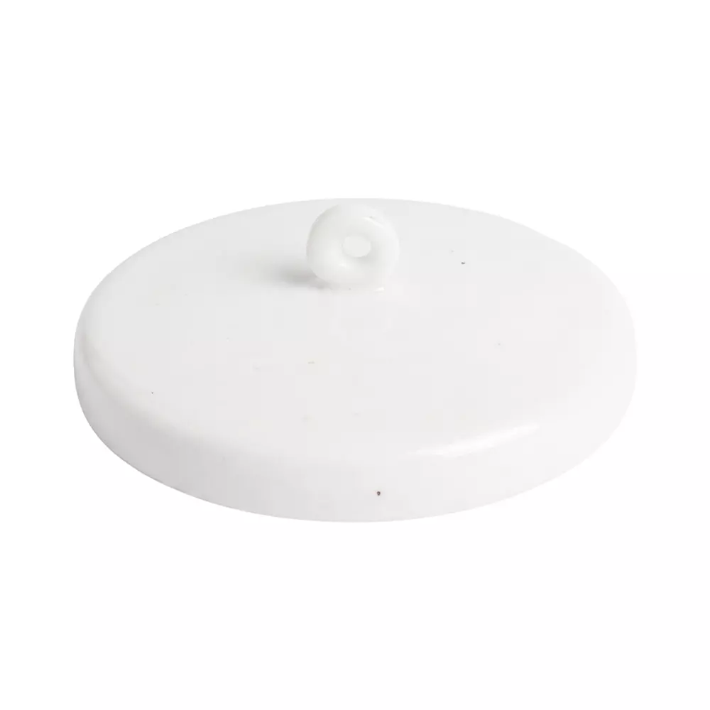 Borosil 15 ml Silica Crucible Lid Only White Color Round Shape for Laboratories, 8901007