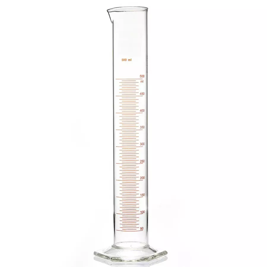 ABGIL Borosilicate Glass Hexagonal Base Graduated Measuring Cylinder 5000 ml Capacity, ABG1256