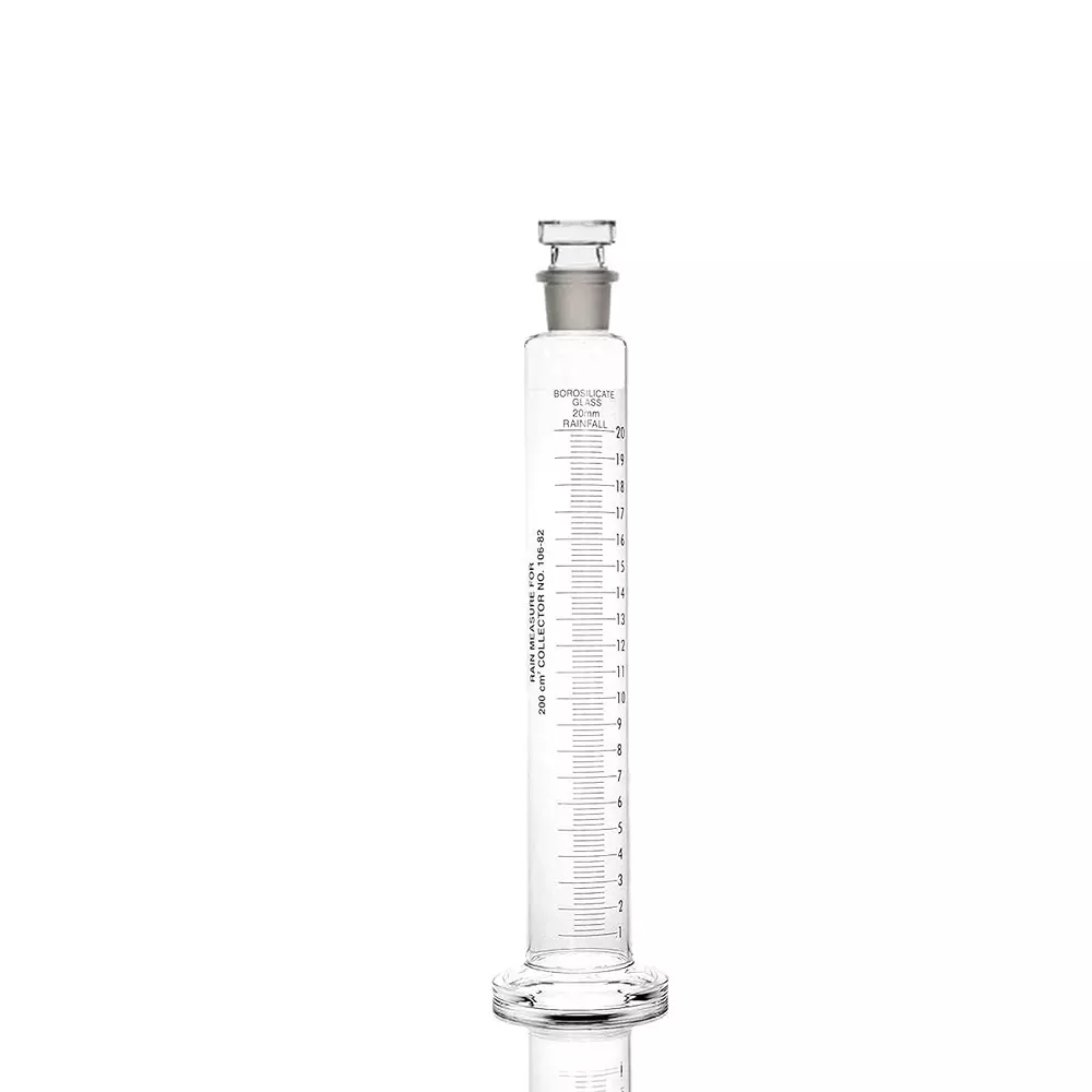 ABGIL Borosilicate Glass Rain Guage Cylinder with Stopper 20mm Dia, ABG1299