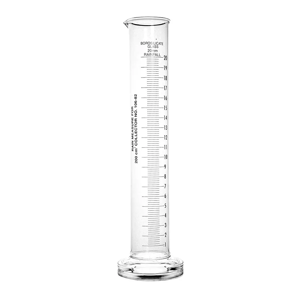 ABGIL Borosilicate Glass Rain Guage Cylinder 20mm Dia, ABG1298