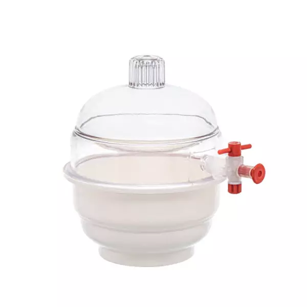 Supertek Vacuum Desiccator Clear and White PC/PP Body Size 8 inch (200 mm), SP-DV-02