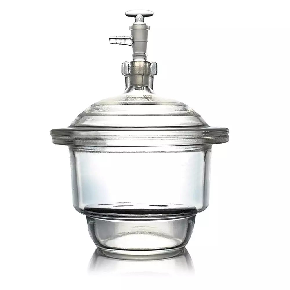 ABGIL Glass Desiccator with Porcelain Plate & Vacuum Stopccock Desiccator Inner Diameter 210 mm Inner Dia, ABG1364
