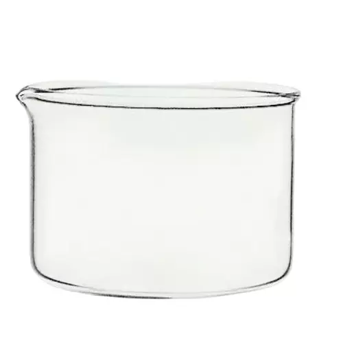 NSAW Evaporating Dishes 200 mm (7.87 inch) Flat Bottom Glass With Spout (Pack of 10)