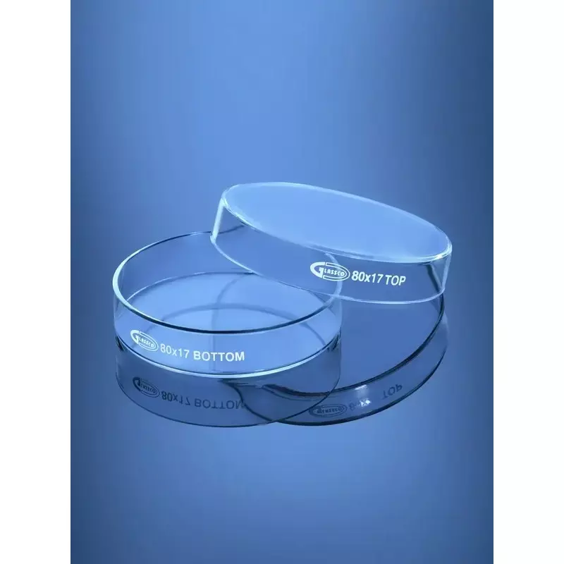 Glassco 100x17 mm Petri Dish Manufactured from BORO 3.3 Glass 248.202.03 (Pack of 10 Pcs)
