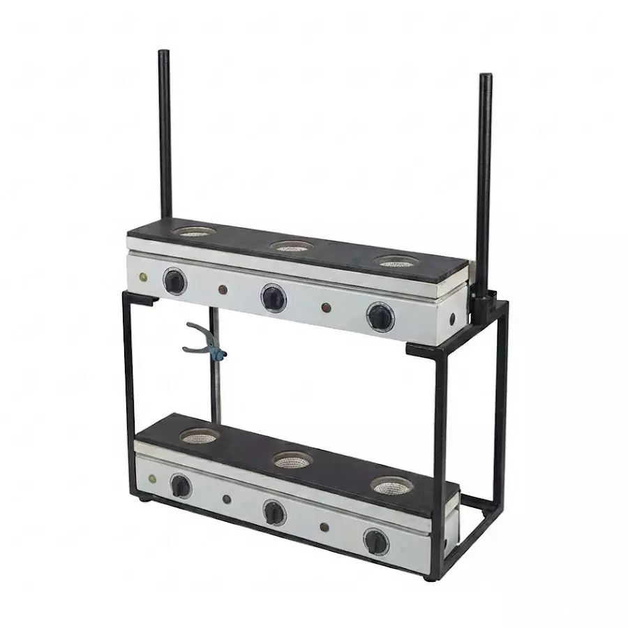 Vesca VSLI-170 Kjeldahl Distillation Unit Without Glass Parts and Clamps 3 Test Mantle Capacity and 3 Energy Regulators, KEM-4