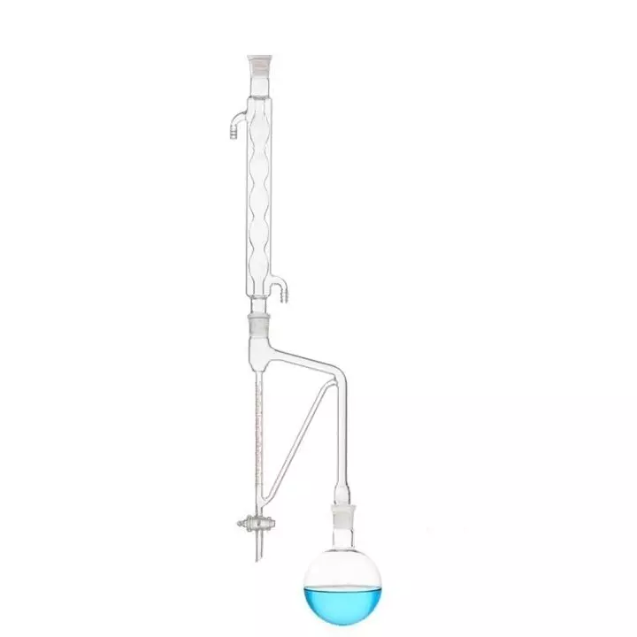 ABGIL Borosilicate Glass Essential Oil Determination Apparatus with Allihn (Bulb) Condeser For The Oil Lighter Than Water 1000 ml Flask Capacity ABG1616