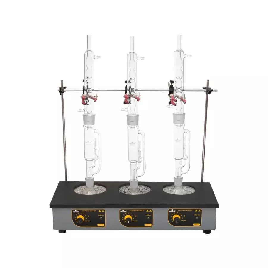 Supertek Soxhlet Extraction Apparatus 250 ml Capacity and 3 Position, SOX03-250
