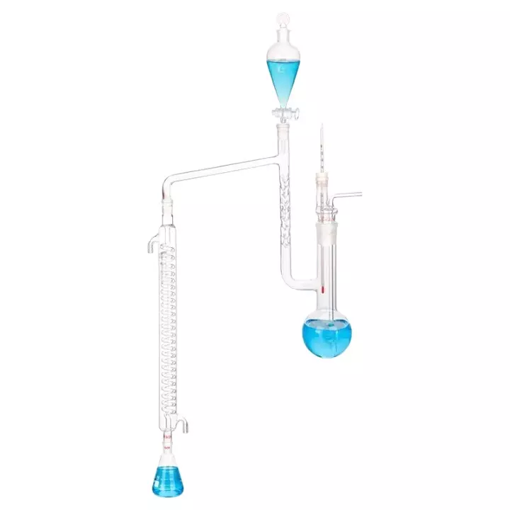 ABGIL Borosilicate Glass Apparatus for Determination of Fluoride Content, All Flasks Capacity 500 ml, Separating Funnel Capacity 50 ml, ABG1536