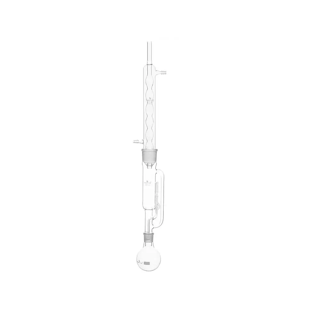 Supertek Spare Soxhlet Extraction Apparatus with Glass Connector, Allihn Condenser 100 ml Effective and 250 ml Flask Capacity, 16.308.0005-SOX