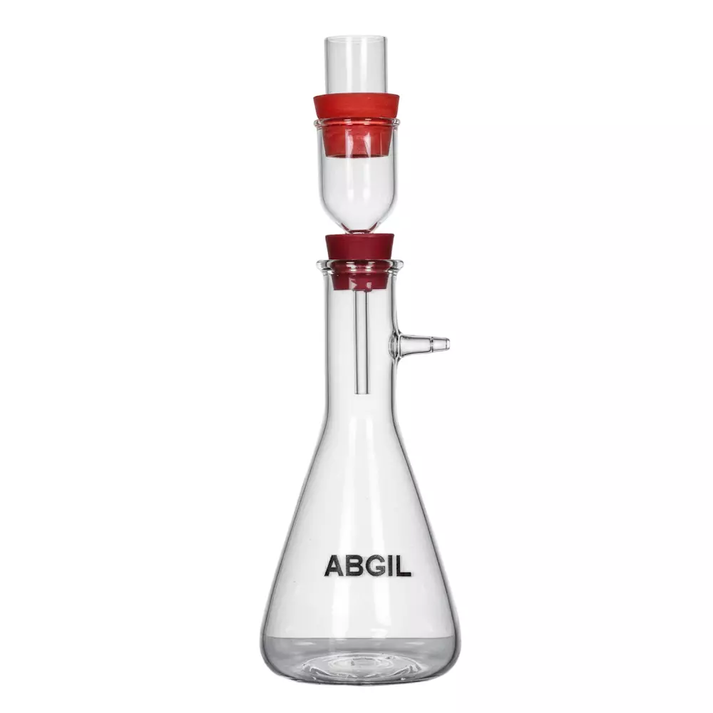 ABGIL Borosilicate Glass Filtering Apparatus Complete with Filter Flask, Gooch Crucible & Glass Adapter with Rubber Cork, 500 ml Flask Capacity, Crucible Capacity 30 ml, Porosity Grade (G-3), ABG1627
