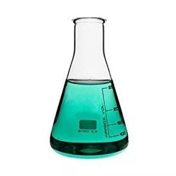 Bysafe 50 ml Conical Flask Clear Borosilicate Glass 3.3 for Laboratories, OMG25-2 (Pack of 2)