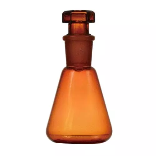 ABGIL Borosilicate Glass Conical Flask Amber Color Narrow Mouth with Socket 5000 ml Capacity, Socket Size B-40(40/45), ABG2434