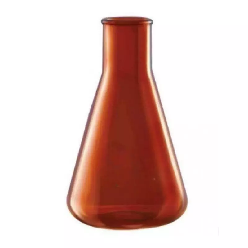 ABGIL Borosilicate Glass Conical Flask Amber Color Narrow Mouth 1000 ml Capacity, ABG2401