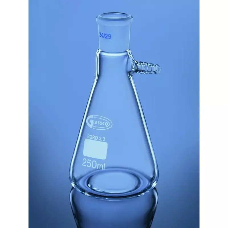 Glassco 1000 ml Flask, Buchner, plain side arm and ground socket 074.205.04A (Pack of 2)