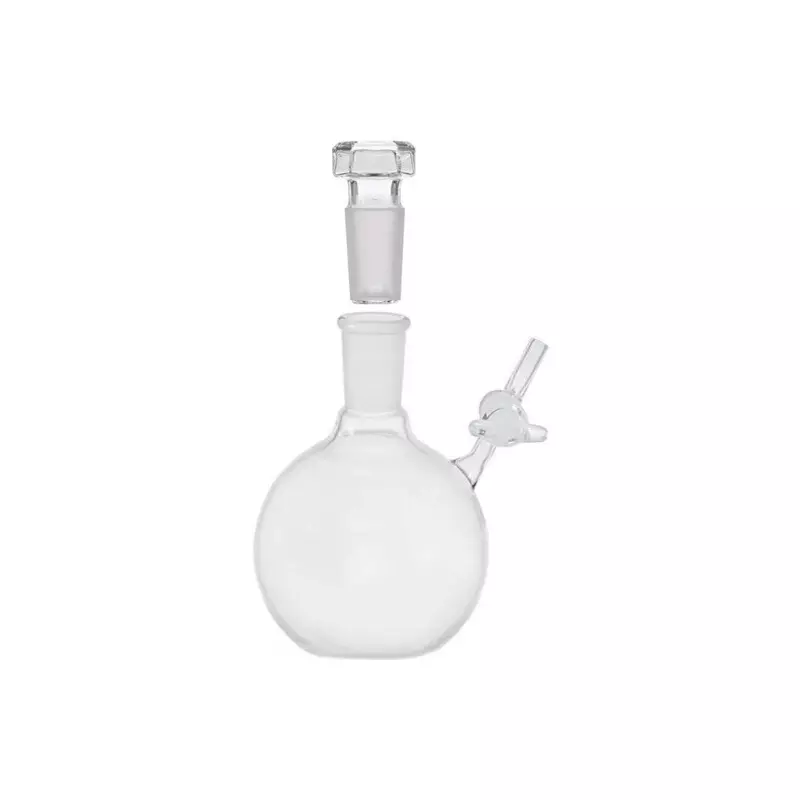ABGIL Heavy Wall Flat Bottom Schlenk Boiling Flask Borosilicate Glass Angled 1000 ml Capacity, Neck Socket Size B-24(24/29), ABG2304
