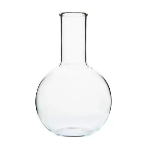 NSAW 250 ml Flat Bottom Boiling Flask With Beaded Rim, Single Neck, 122/5 (Pack of 4)
