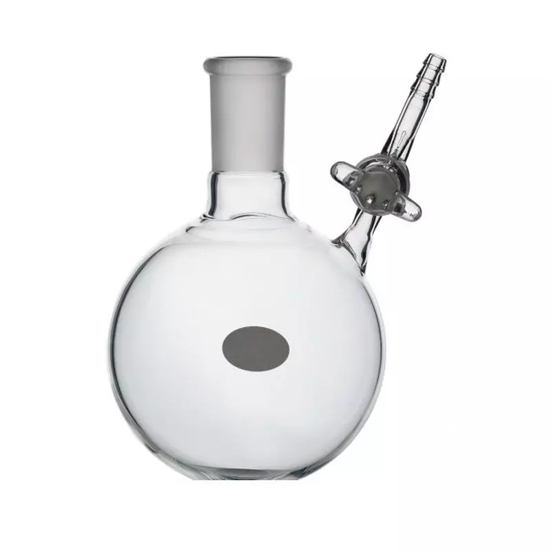 ABGIL 1 L Schlenk Boiling Flask Flat Bottom Transparent Heavy Wall with Interchangeable Joint, SFB-310-10