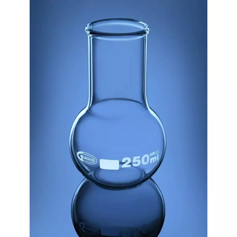 Glassco Flat Bottom Wide Neck Flask With Beaded Rim (Capacity: 50 - 20000 ml)