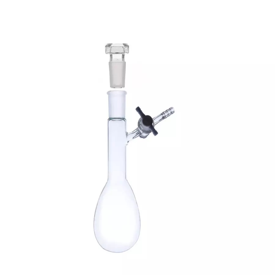 ABGIL Borosilicate Glass Kjeldahl Flask Schlenk with Interchangeable Joint, 500 ml Capacity, Socket Size B-24(24/29), ABG2384