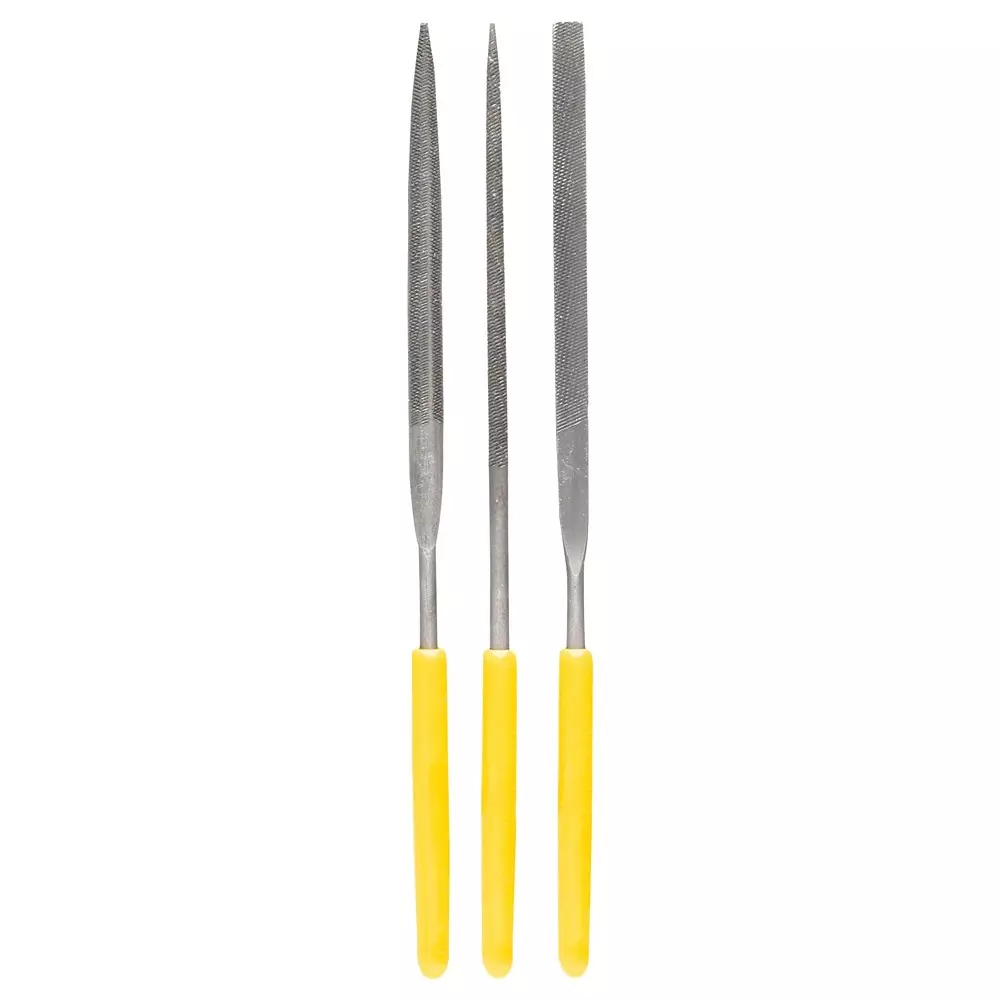 MULTICOMP PRO Precision Micro File Set 3 Pieces of Flat, Round and Half-Round Kit Contents, MP013857