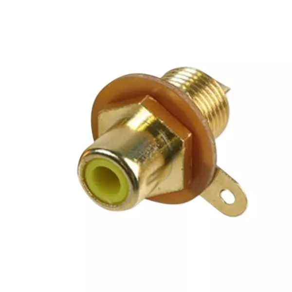 MULTICOMP PRO Yellow Chassis Mount Gold Plated Phono (Rca) Female Jack, PSG01722 (Pack of 500)