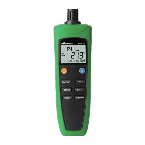 MULTICOMP PRO Temperature/Humidity Meter 10% to 80% Relative Humidity Range 0.1 °C Resolution ( °C), MP781162