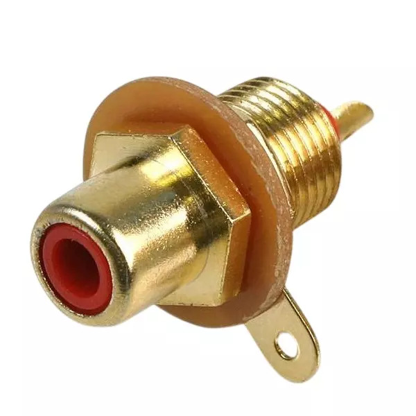 MULTICOMP PRO Red Chassis Mount Gold Plated Phono (Rca) Female Jack, PSG01720 (Pack of 500)