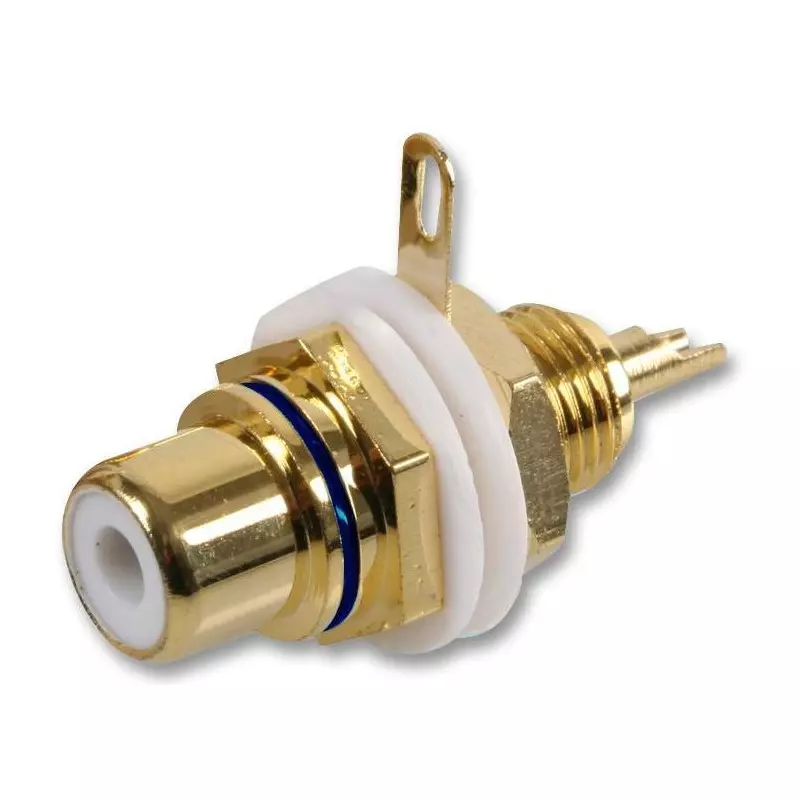 MULTICOMP PRO Blue Chassis Mount Gold Plated Phono (Rc Contacts Plating Socket Gender, JR0581 BLUE (Pack of 500)