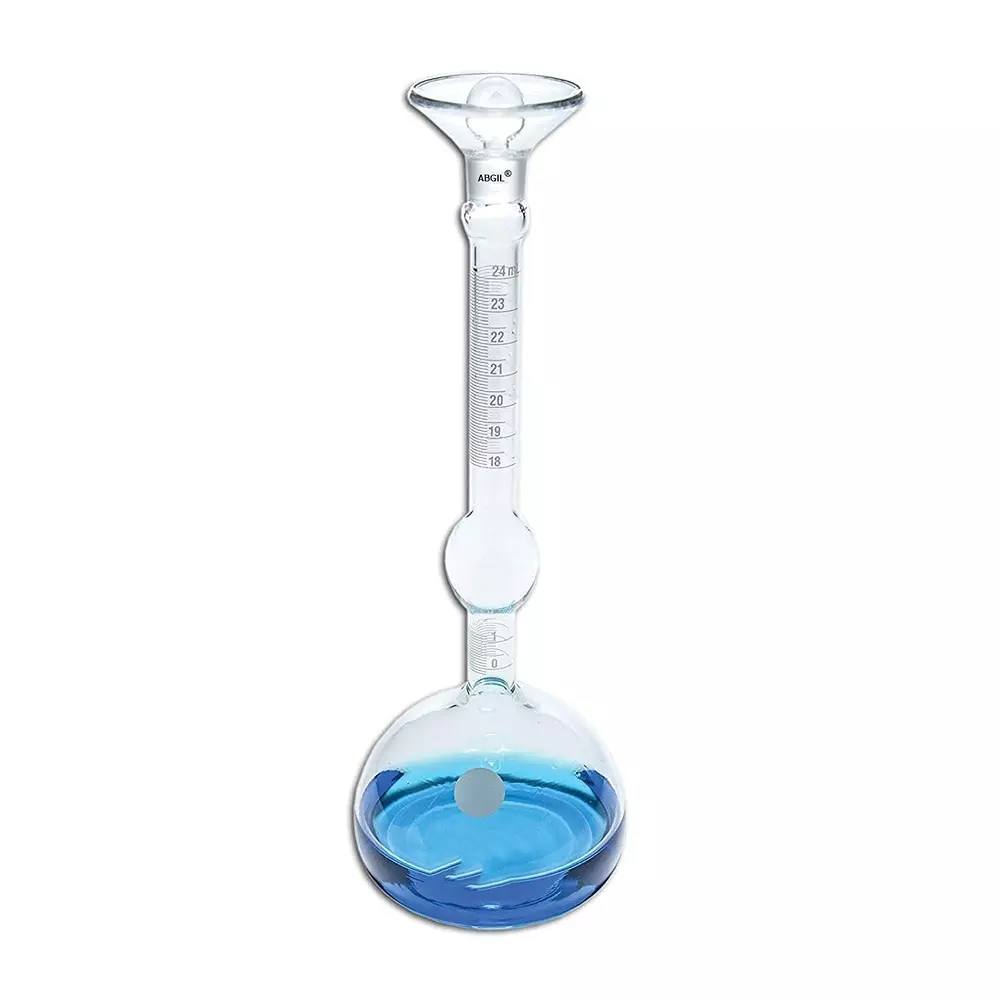 ABGIL Borosilicate Glass Le-Chatelier Flask 0 to 1 ml and 18 to 24 ml Neck Graduation Range, ABG2491