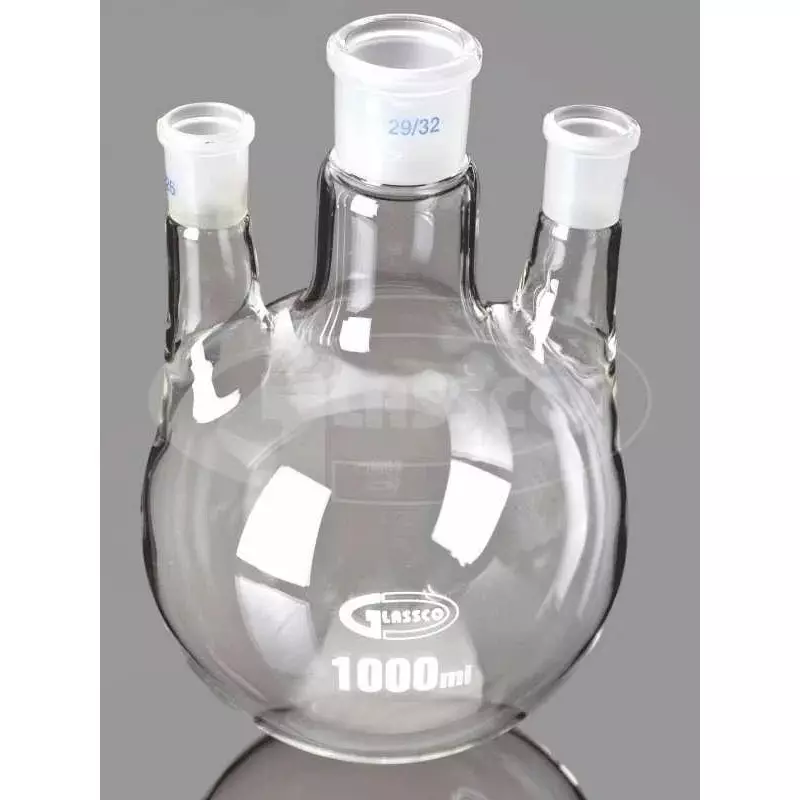 Glassco 2000 ml Round Bottom Flask With 3 Parallel Neck (ASTM Size) 061.402.15