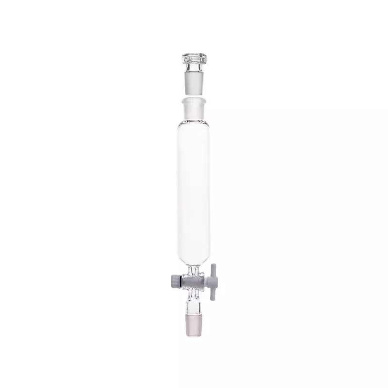 ABGIL Borosilicate Glass Dropping Funnel Cylindrical with Joint, PTFE Stopcock (Plug), 250 ml Capacity, Cone Size B-24(24/29), ABG2867