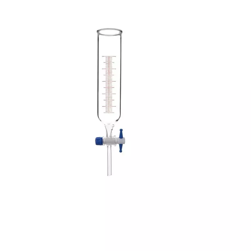 ABGIL Borosilicate Glass Graduated (Scale) Open Top Dropping Funnel Cylindrical with PTFE Stopcock, 250 ml Capacity, ABG3045