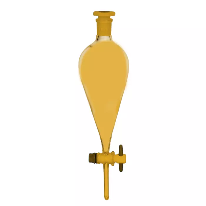 ABGIL Separating Funnel Pear Shape with Interchangeable Stopper PTFE Stopcock & Graduation Borosilicate Glass