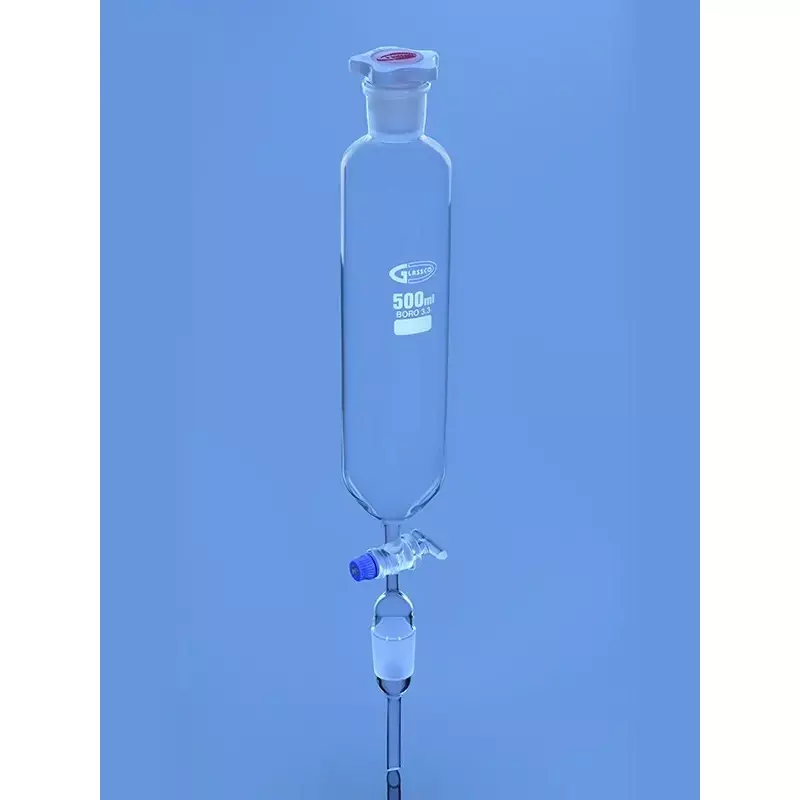 Glassco 50 ml Cylindrical Separating Funnel With Glass Stopcock and With Cone & Stem 165.202.02