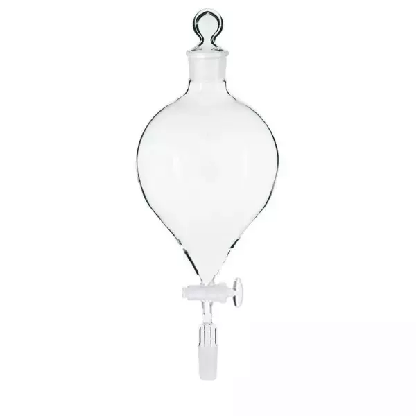 ABGIL Separating Funnel Globe Shape With Joint Glass Stopcock & Interchangeable 
Stopper 10 L Transparent, FS-T-392-09