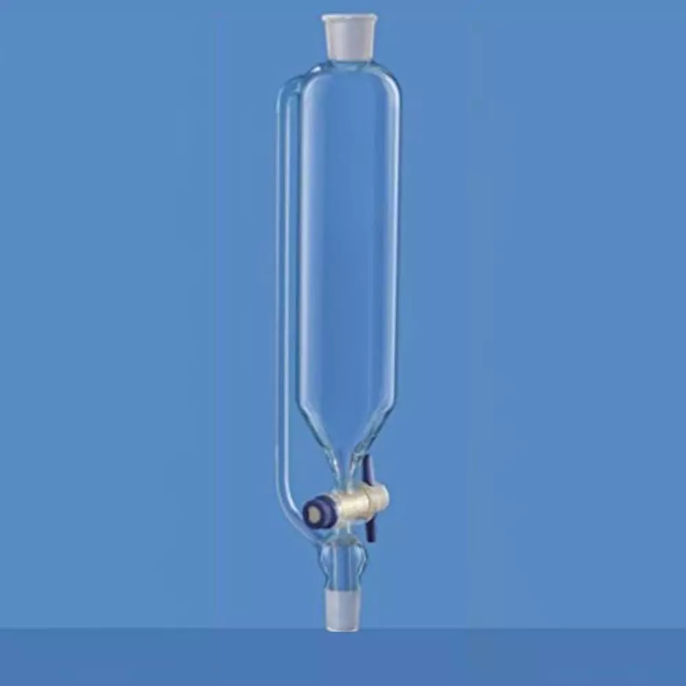 ABGIL Pressure Equalizing Funnel Cylindrical with PTFE Stopcock & Interchangeable Stopper 1000 ml Transparent Borosilicate Glass, FPE-413-05