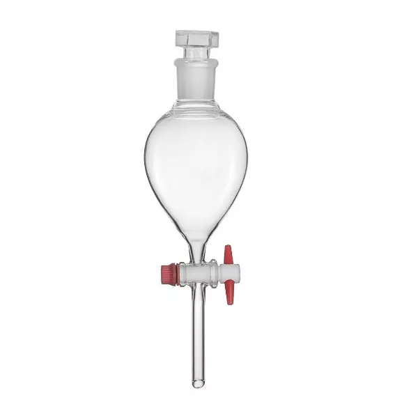 ABGIL Borosilicate Glass Separating Funnel Globe Shape for Viscous Liquid with PTFE Stopcock, 250 ml Capacity, ABG2750