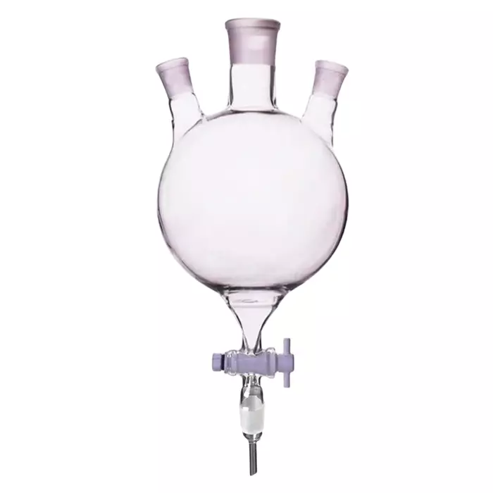 ABGIL Separating Funnel Three Neck Flask Type with Joint PTFE Stopcock & Interchangeable Stopper Borosilicate Glass