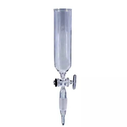 ABGIL Dropping Funnel Open Top Cylindrical with Glass Stopcock 50 ml Transparent Borosilicate Glass, FD-411-GS-02