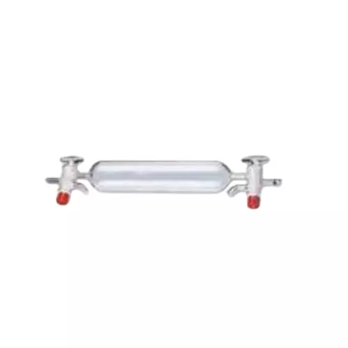 ABGIL Borosilicate Glass Gas Sampling Tubes, Three Way Double Oblique Bore Stopcock, 100 ml Capacity, ABG3519