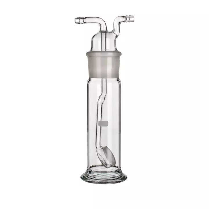 ABGIL Borosilicate Glass Gas Wash Bottle with Sintered End for Upward Gas Distribution, Complete 125 ml, ABG920