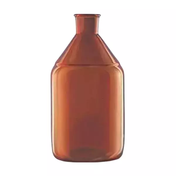 ABGIL Borosilicate Glass Amber Colour Tooled Neck Solution Bottle 10000 ml, ABG943