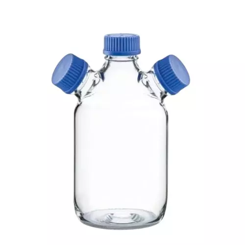 ABGIL Borosilicate Glass Three Neck HPLC Bottle with Screw Cap 2000 ml, ABG974