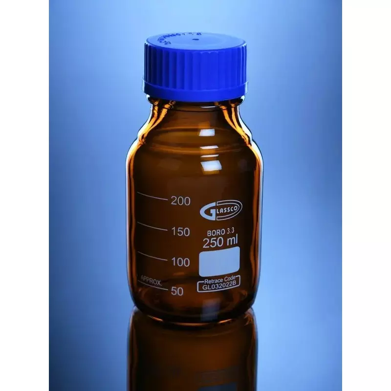 Glassco 2000 ml Reagent Amber Bottle With Screw Cap 275.202.05 (Pack of 10 Pcs)